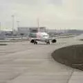 An Easyjet 737 at a rainy Stansted, A Day in Greystones, County Dublin, Ireland - 28th February 2010