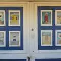 Little paintings on the door of a beach hut, A Trip to The Beach, Southwold, Suffolk - 7th March 2010