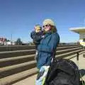 Fred the Head and Isobel on the prom, A Trip to The Beach, Southwold, Suffolk - 7th March 2010