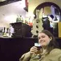 Isobel has a beer, Easter in Chagford and Hoo Meavy, Devon - 3rd April 2010