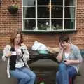 Martina and Gemma outside The Swan, Pre-Wedding Beers at The Swan, Brome, Suffolk - 19th June 2010