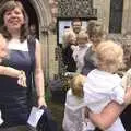 Amelia, Sis and Fred with Evelyn, Nosher and Isobel's Wedding, Brome, Suffolk - 3rd July 2010