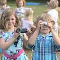 Sydney and Rowan with cameras, Nosher and Isobel's Wedding, Brome, Suffolk - 3rd July 2010