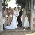 A wedding photo in the lych gate, Clive and Suzanne's Wedding, Oakley and Brome, Suffolk - 10th July 2010