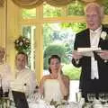 Suzanne's dad does a speech, Clive and Suzanne's Wedding, Oakley and Brome, Suffolk - 10th July 2010