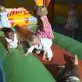 Fred and his gang on a bouncy castle, Clive and Suzanne's Wedding, Oakley and Brome, Suffolk - 10th July 2010