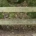 A bench with a Seamus Heaney quote, A Walk in Devil's Glen, County Wicklow, Ireland - 31st July 2010