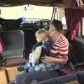 Fred and Isobel in the van, The BSCC at the Beaky, and The Campervan's First Trip, Dunwich and Aldeburgh, Suffolk - 8th August 2010