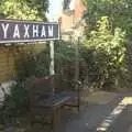 Yaxham station and its sign, Camping with Trains, Yaxham, Norfolk - 29th August 2010