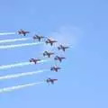 A Red Arrows formation, The Eye Show, Palgrave, Suffolk - 30th August 2010