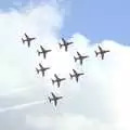 The Red Arrows do the Concorde formation, The Eye Show, Palgrave, Suffolk - 30th August 2010