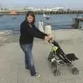 Isobel pushes the buggy around, A Day in Dun Laoghaire, County Dublin, Ireland - 3rd September 2010