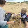 Building sand castles, A Trip to Walberswick, Suffolk - 12th September 2010