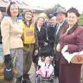 Clive and Suzanne's friends gather for a photo, A 1940s Steam Weekend, Holt and Sheringham, Norfolk - 18th September 2010