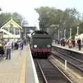 A steam train pulls in, A 1940s Steam Weekend, Holt and Sheringham, Norfolk - 18th September 2010