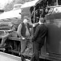 The engine driver chats to someone, A 1940s Steam Weekend, Holt and Sheringham, Norfolk - 18th September 2010