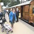 Suzanne and Isobel at Holt Station, A 1940s Steam Weekend, Holt and Sheringham, Norfolk - 18th September 2010