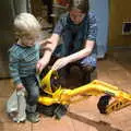 Fred gets a working mini digger, A Bit of Ploughs to Propellors, Rougham Airfield, Suffolk - 3rd October 2010