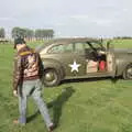 Clive roams around near the staff car, A Bit of Ploughs to Propellors, Rougham Airfield, Suffolk - 3rd October 2010