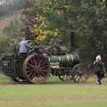 A traction engine trundles away, A Bit of Ploughs to Propellors, Rougham Airfield, Suffolk - 3rd October 2010