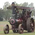 A Burrell traction engine rumbles past, A Bit of Ploughs to Propellors, Rougham Airfield, Suffolk - 3rd October 2010