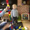 Fred looks up at his tower, Norwich By Train, Norfolk - 16th October 2010