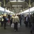 Crowds mill around on the platform of Norwich Station, Norwich By Train, Norfolk - 16th October 2010