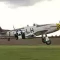 P-51D Mustang 'Janie' takes off on a sortie, Maurice Mustang's Open Day, Hardwick Airfield, Norfolk - 17th October 2010