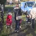 Buggies are extracted from the vans, A Trip to Thorpeness, Suffolk - 9th January 2011