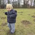 Fred on a molehill, Fred Visits The Swan, Brome, Suffolk - 5th February 2011