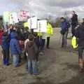 The Diss Express photographer arranges a shot, Eye Say No To Waste!, Eye Airfield, Suffolk - 27th February 2011