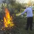 Grandad tries to set fire to a garden fork, A Trip To The Coast, Walberswick, Suffolk - 20th March 2011