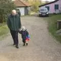 Grandad and Fred walk down from the sea front, A Trip To The Coast, Walberswick, Suffolk - 20th March 2011