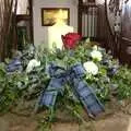 In the church, a candle and a tartan scene, Rob and Wilma's Wedding, Thornham and Thrandeston, Suffolk - 6th August 2011