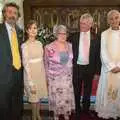 Rob, Wilma, the witnesses and the vicar, Rob and Wilma's Wedding, Thornham and Thrandeston, Suffolk - 6th August 2011