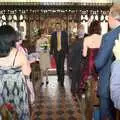 Wilma and Rob walk up the aisle, Rob and Wilma's Wedding, Thornham and Thrandeston, Suffolk - 6th August 2011