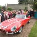 The Jag outside the church, Rob and Wilma's Wedding, Thornham and Thrandeston, Suffolk - 6th August 2011