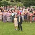 Rob, Wilma and the group photo, Rob and Wilma's Wedding, Thornham and Thrandeston, Suffolk - 6th August 2011