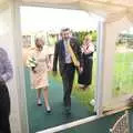 Rob and Wilma enter the reception, Rob and Wilma's Wedding, Thornham and Thrandeston, Suffolk - 6th August 2011