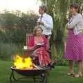 Outside, fires are lit, Rob and Wilma's Wedding, Thornham and Thrandeston, Suffolk - 6th August 2011