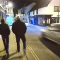 Bill and Tim wander down St. Nicholas Street, The Boy Phil's Leaving Curry, Spice Cottage, Diss - 25th February 2012