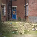 Boarded up doors, badly-drawn swasticas and rubble, The Dereliction of Suffolk County Council, Ipswich, Suffolk - 3rd April 2012