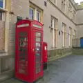 Boarded-up windows and a K6 phone box, The Dereliction of Suffolk County Council, Ipswich, Suffolk - 3rd April 2012