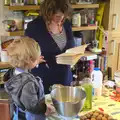 Fred and Isobel make some brownies, Evelyn and "Da Wheeze", and Lunch at the Cock Inn, Brome, Ipswich and Diss - 9th April 2012