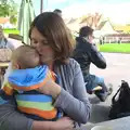 Harry gets a cuddle, The BSCC Cycling Weekend, The Swan Inn, Thaxted, Essex - 12th May 2012