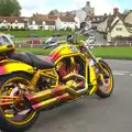 A very blingy red and yellow motorbike, The BSCC Cycling Weekend, The Swan Inn, Thaxted, Essex - 12th May 2012