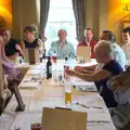 DH at the head of the table, The BSCC Cycling Weekend, The Swan Inn, Thaxted, Essex - 12th May 2012