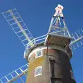 A view of the windmill's fantail, The BSCC at Needham, and a Birthday By The Sea, Cley, Norfolk - 26th May 2012