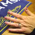 Jubilee-styled finger nails, The Queen's Diamond Jubilee Weekend, Eye and Brome, Suffolk - 4th June 2012