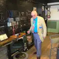 The tour guide shows us the 'radio room', TouchType does Bletchley Park, Bletchley, Bedfordshire - 20th July 2012